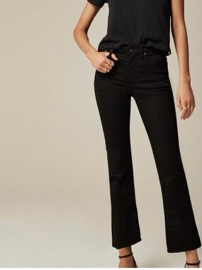 J. Crew Black Kick Out Mid Rise Jeans